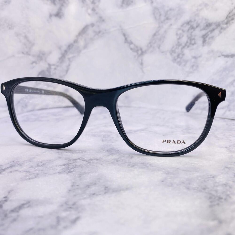 Prada Eyeglasses Frames VPR 17R 1AB-1O1 56 [] 19 145 Black Authentic - Picture 2 of 9